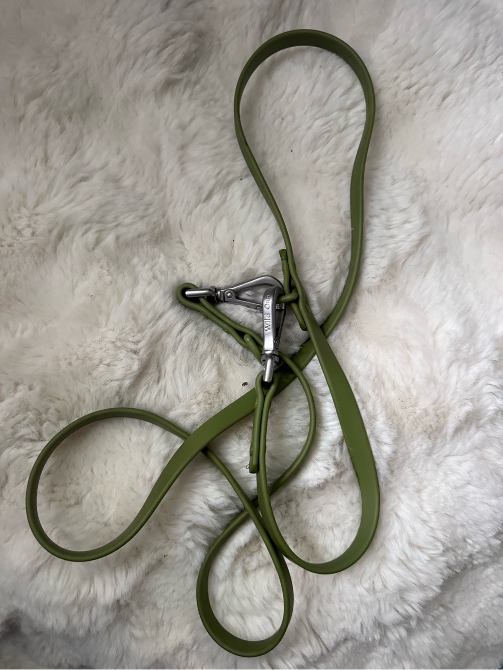 Wild One NWOT Green Waterproof Dog Leash with Silver Hardware SMALL
